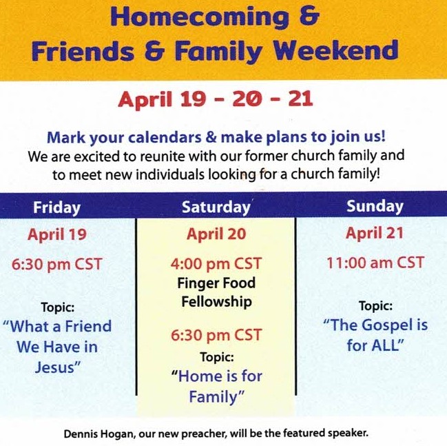 Events page of the Horse Cave Church of Christ